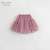 马克珍妮秋装新款女童不规则拼接柔软网纱短裙半身裙231910 商品缩略图0