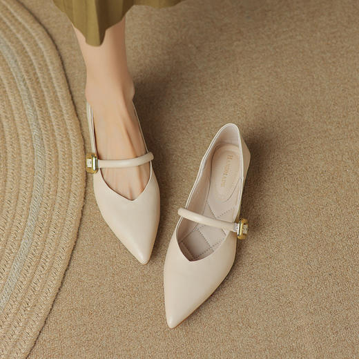 优雅简约，平底尖头单鞋ML-m1700 商品图6