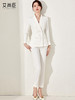青果领白西装套装女时尚气质职业正装修身收腰小西服主持人工作服 商品缩略图3