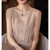 一线成衣！老板娘实力宠粉！雕花镂空羊绒吊带背心女R23047 商品缩略图1