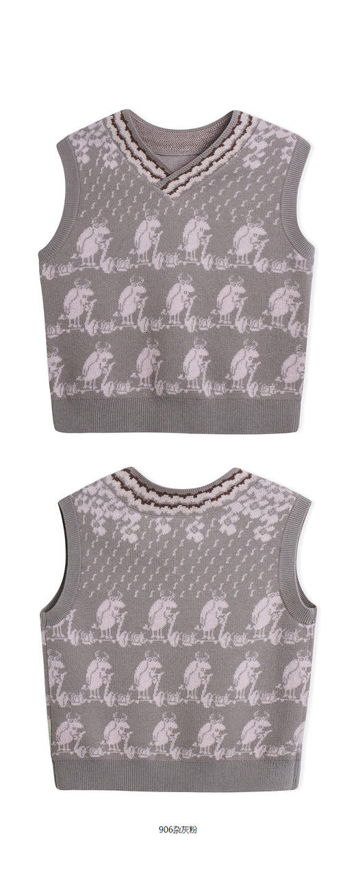 jnby  23年秋款  手绘感提花背心  YN8310070 商品图7