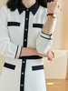 剩S/M/L/XL/XXL 米思阳2026春季新款通勤气质撞色连衣裙纽扣定纺肌理感裙子女2475 商品缩略图4