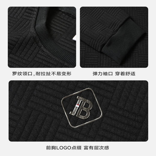 【一口价】【新款DX】大依优型大码圆领印花卫衣长袖加肥加大休闲运动上衣男打底衫胖子300斤 商品图3