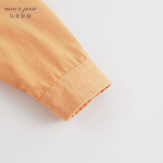 马克珍妮秋装新款男童双口袋翻领全棉长袖衬衫薄外套231805 商品图4