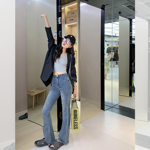 【高街典范】3色牛仔喇叭裤 商品图2