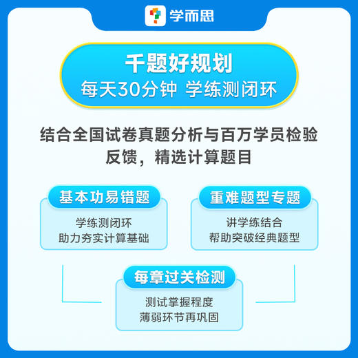 学而思1000题刷透初中计算 刷基础避易错学方法学练结合 精选题型 商品图1