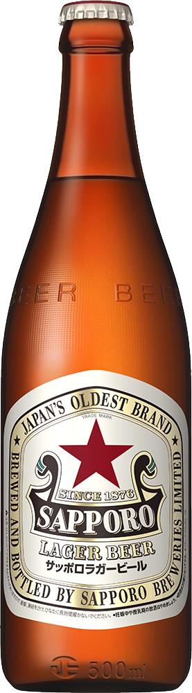 札幌 拉格瓶装啤酒500ml 商品图0