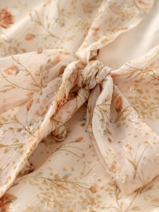 秋季新款，浪漫轻奢名媛印花立体花显瘦百搭内搭连衣裙WLZD-2318310 商品图2