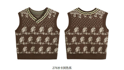 jnby  23年秋款  手绘感提花背心  YN8310070 商品图9