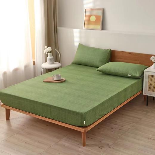 无印良品老粗布床笠三件套   高密编织  舒适透气不易皱，线粗纹深吸汗不黏身，一年四季都可用 商品图4