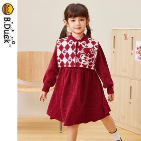 B.DUCK小黄鸭童装春秋连衣裙105-150 FF3480001