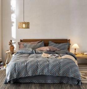 纯棉四件套老粗布纽扣