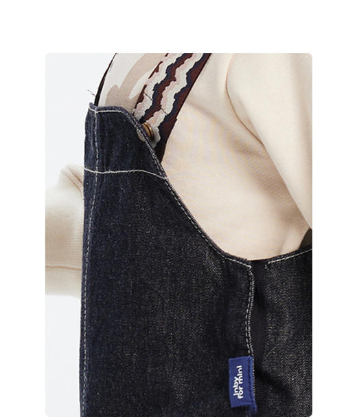 jnby  23年秋款  宽松休闲牛仔背带长裤  YN8E10390 商品图4