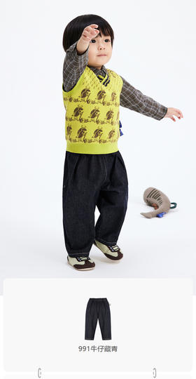 jnby  23年秋款  宽松直筒牛仔九分裤 YN8E11090