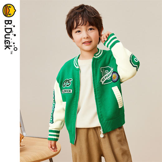 B.DUCK小黄鸭童装春秋针织开衫毛衣105-160 BF3412083 商品图2