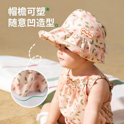 【KK树】kocotree儿童遮阳帽防紫外线婴儿防晒帽男女童空顶大帽檐宝宝太阳帽 商品图8