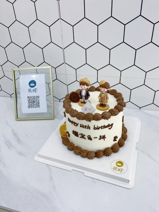 高级棕色系·男孩与女孩情侣蛋糕 商品图2