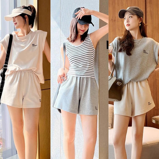 花侍小飞袖云梯棉套装  刺绣logo 精致时尚  百搭出街 舒适透气 商品图0