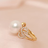 金18K海水珍珠戒指 12.5-13mm白，0.5ct 58粒 102273 商品缩略图2