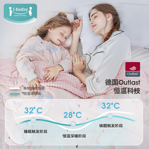 【秒杀价399元 剩1色 】i-baby钻石格不倒绒儿童安抚睡被 加厚暖绒款【 150×200cm】 商品图2