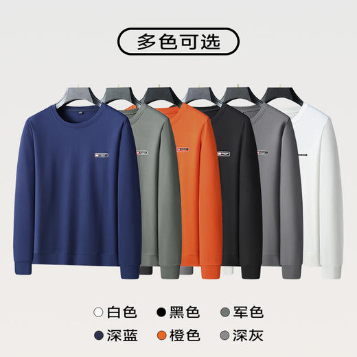 【一口价】【新款DX】大依优型大码圆领印花卫衣长袖加肥加大休闲运动上衣男打底衫胖子300斤 商品图2