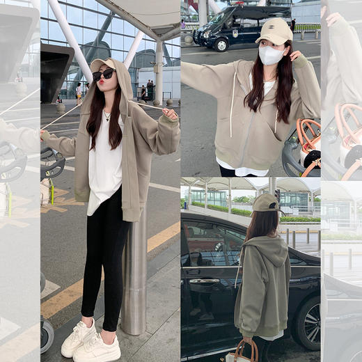 <曾小咸推荐>【慵懒帅气】绿色卫衣外套 商品图0