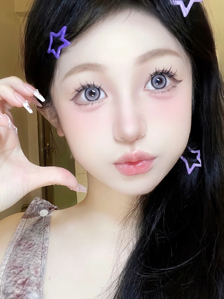 CLAIRECOLOR美瞳 年抛隐形眼镜 糖芋小宝 14.5mm 1副/2片 左右度数可不同 - VVCON美瞳网