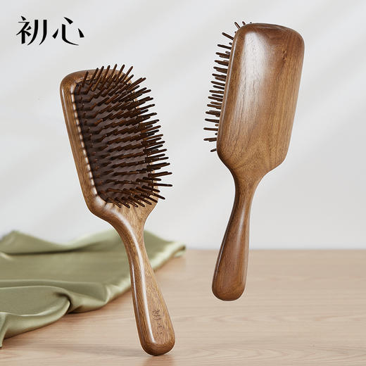 初心| 方形按摩梳楸木小叶相思木气囊梳 商品图0
