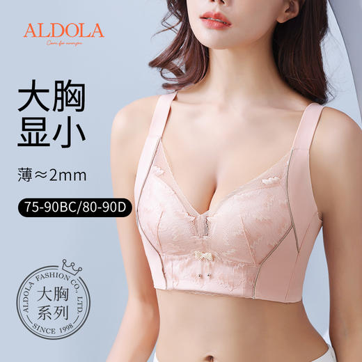 雅黛丽内衣女大胸显小美背文胸无钢圈收副乳防下垂胸罩 商品图0