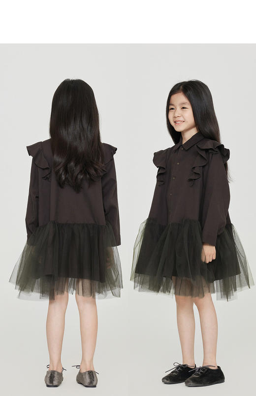 jnby  23年秋款 木耳边长袖连衣裙 1N8G10710 商品图7