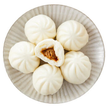 避风塘鲜肉包840g/24只 港式早茶点心肉包子冷冻早餐食品半成品早饭面食 商品图1