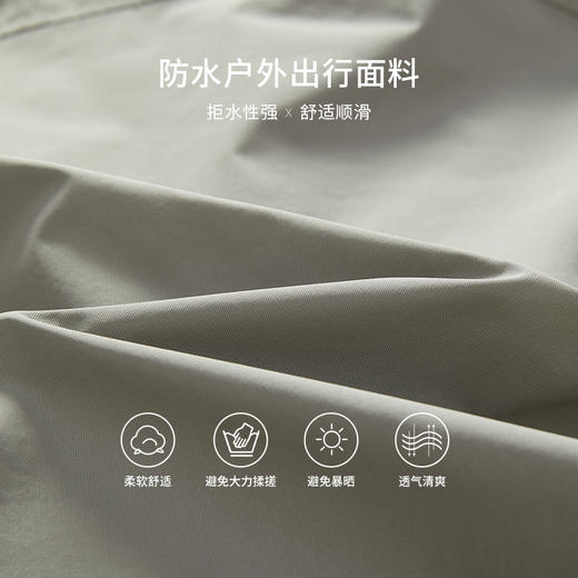 西遇立领冲锋衣女新款连帽宽松防风绿色户外梭织外套11838156 商品图4