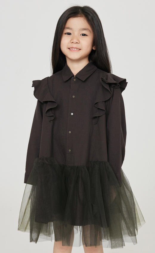 jnby  23年秋款 木耳边长袖连衣裙 1N8G10710 商品图6