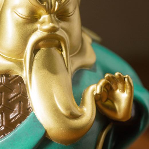 朱炳仁·铜 福运关公 Q版彩色关公神态惟妙惟肖个性十足 约10*9.8*12cm 0.6kg 商品图4