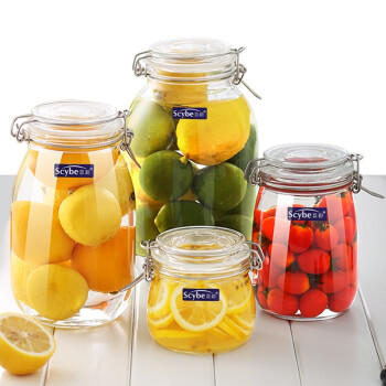 喜碧（Scybe）玻璃密封罐储物罐子玻璃瓶泡酒瓶泡菜坛子蜂蜜瓶潘多拉500ml 3只 /厨具 /厨房储物 /密封罐 商品图5