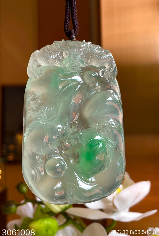 高冰飘翠龙裸石【3061008】具体价格微信咨询 商品图5