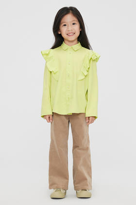 jnby  23年秋款  木耳边长袖衬衣 1N8210270