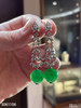 老坑艳绿珠子耳坠【3061106】具体价格微信咨询 商品缩略图1