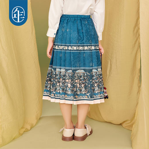 年衣.行云画戏马面裙女童春秋新款古装古风汉服公主裙母女亲子装 商品图3