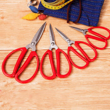张小泉 家用剪刀手工剪刀办公剪刀红色单把装HBS-198 /厨具 /刀剪菜板 /剪刀 商品图3