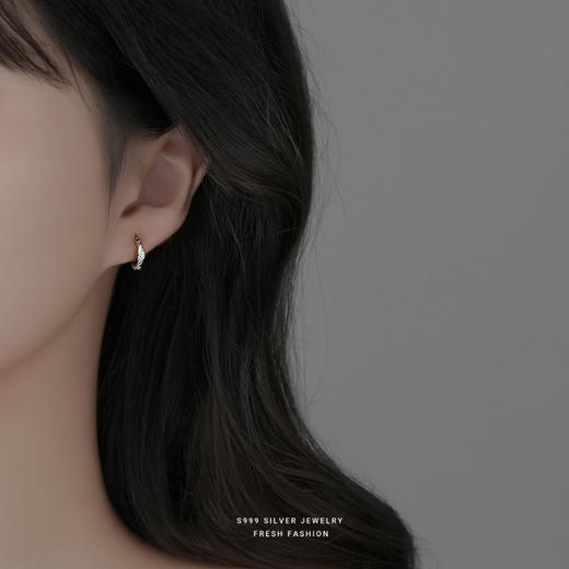 【莫比乌斯】S999银足银耳饰【YXS-CE119】 商品图1