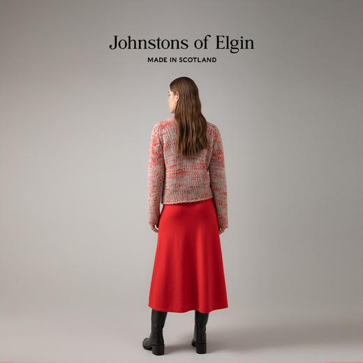 Johnstons of Elgin 女士Marl雪花款漏斗领羊绒毛衣 商品图2