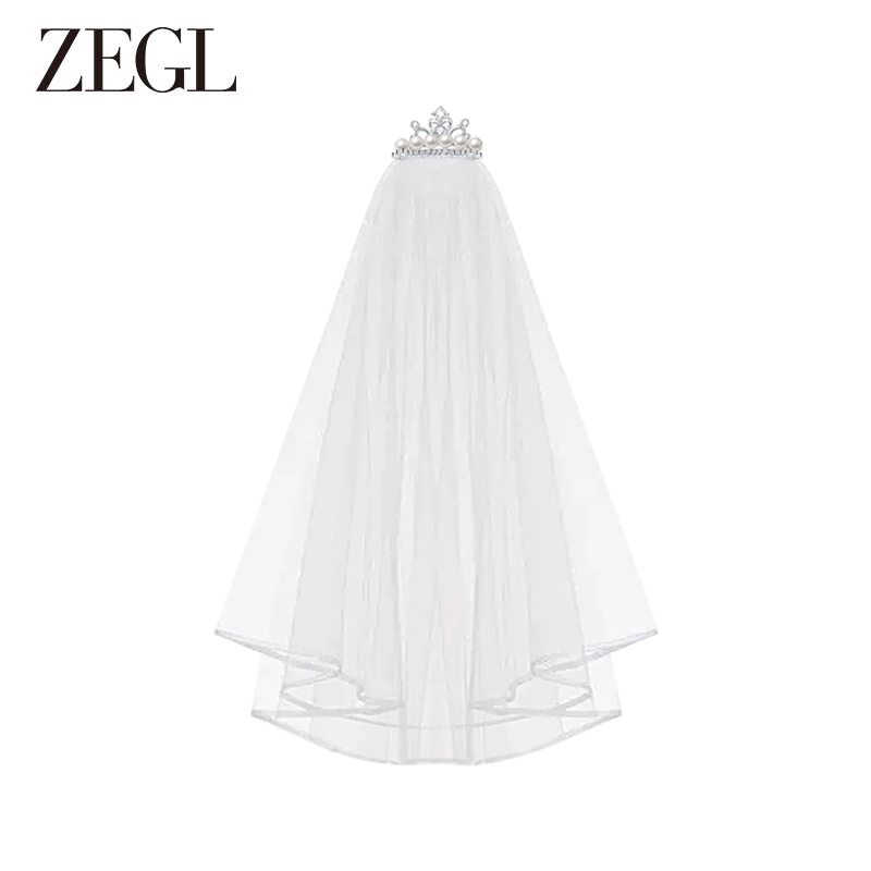 ZEGL设计师为爱加冕系列皇冠发箍女轻奢高级感仿珍珠发夹结婚发饰