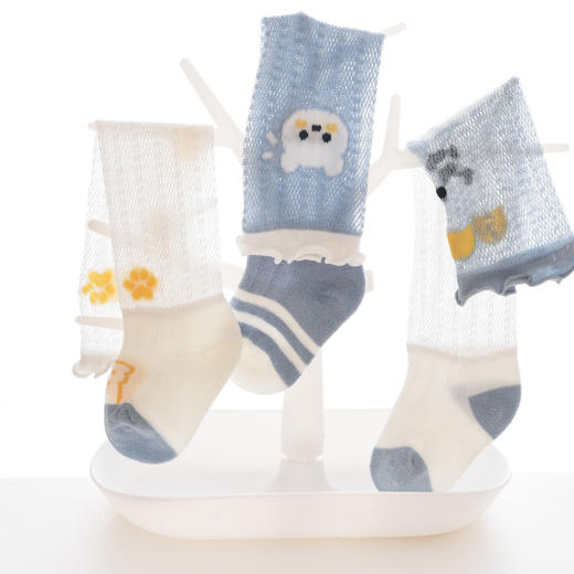 【3双装 可爱卡通宝宝防蚊袜】2023夏季新生儿宝宝防蚊袜松口无骨婴儿袜子卡通可爱男女童长筒袜 商品图1