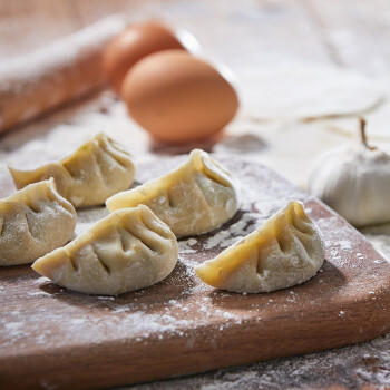 吴大娘 大娘水饺手工捏制韭菜鸡蛋水饺36只 720g 早餐夜宵速冻饺子 商品图7
