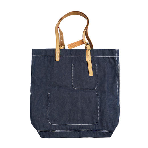 Alternative Country LAZY MARK 美式复古牛仔拼接托特包 商品图1