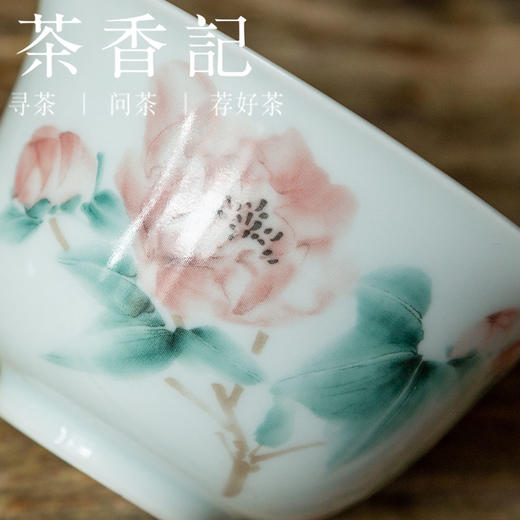 茶香记 草木灰 芙蓉花无托盖碗 古典秀雅  清丽端庄  平价实用 商品图2