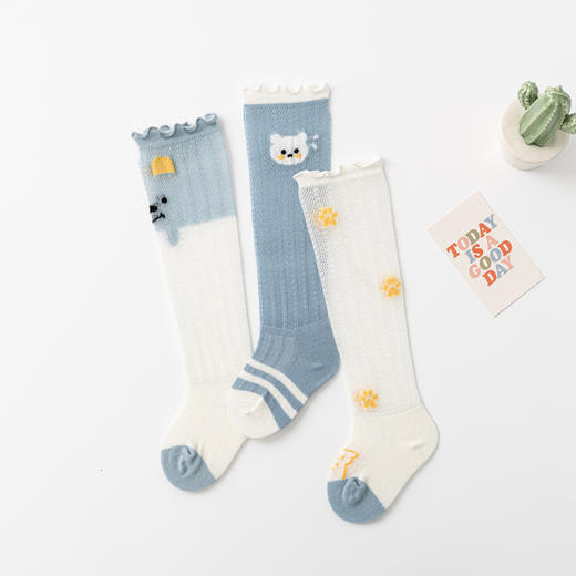 【3双装 可爱卡通宝宝防蚊袜】2023夏季新生儿宝宝防蚊袜松口无骨婴儿袜子卡通可爱男女童长筒袜 商品图6