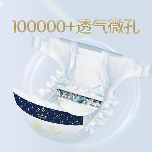 【2件75折】silvercross 纸尿裤轻薄干爽柔软SC吸水立体珍珠纹男女宝宝尿不湿 商品图3