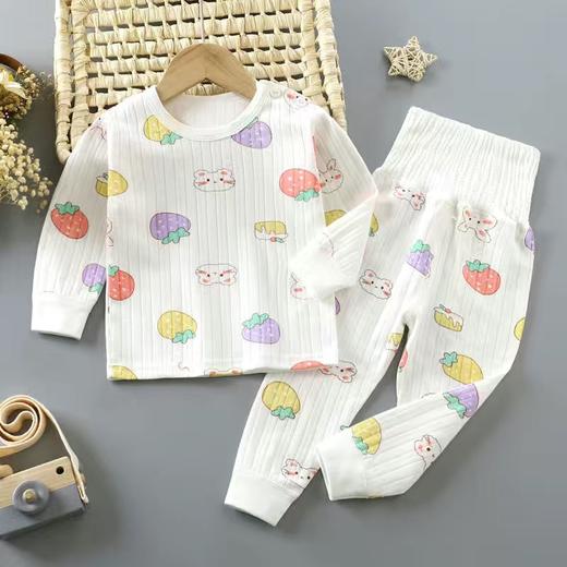 【舒适亲肤❗️儿童高腰护肚内衣套装】精梳棉质，柔软舒适。高腰护肚，温暖呵护宝宝的肌肤，加长哈伦裤脚，防止缩水变形。新款婴儿内衣套装男女童适用，贴心呵护从衣服开始。父亲节礼物新年礼盒年货礼盒 商品图0